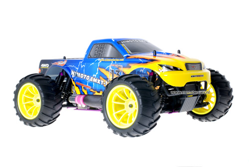 Himoto 1:10 Nitro Truck Blue Yellow Atlas
